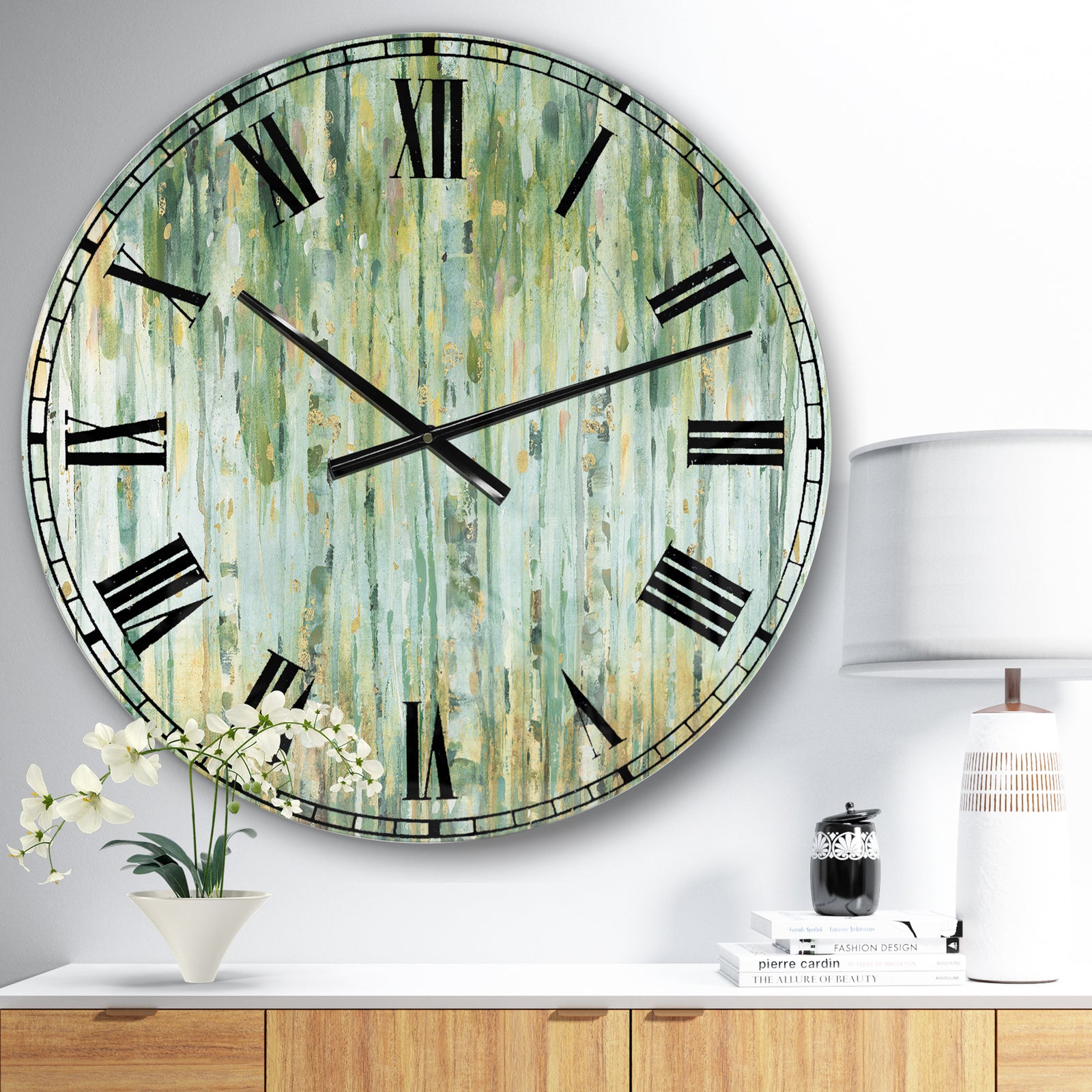 The Gray Barn Jartop 'Golden Birch Forest V - Farmhouse Oversized Metal Clock