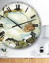 White Blossoming Flower Close-up - Modern Farmhouse Wall CLock