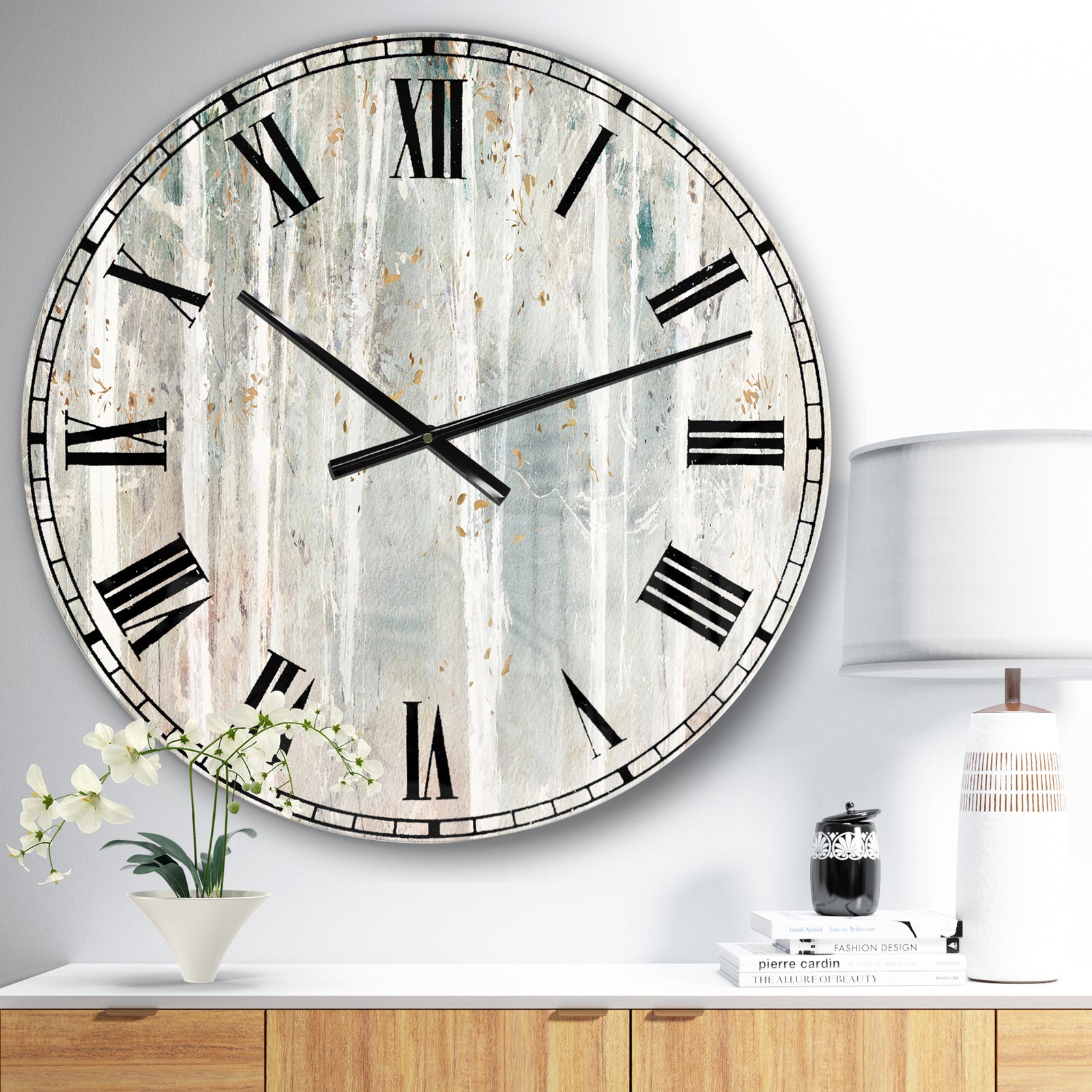 The Gray Barn Jartop 'A Woodland Walk into the Forest III - Farmhouse Oversized Metal Clock