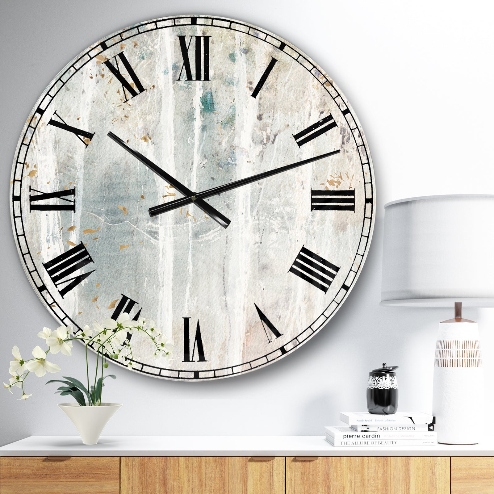 The Gray Barn Jartop 'A Woodland Walk into the Forest VI - Farmhouse Oversized Metal Clock