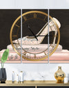 Pink Fashion & Glam high heels II - Glam 3 Panels Oversized Wall CLock