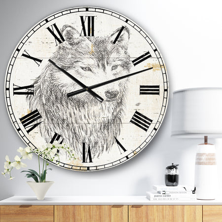 Wolf Wild and Beautiful III - Wildlife Animal Wall CLock