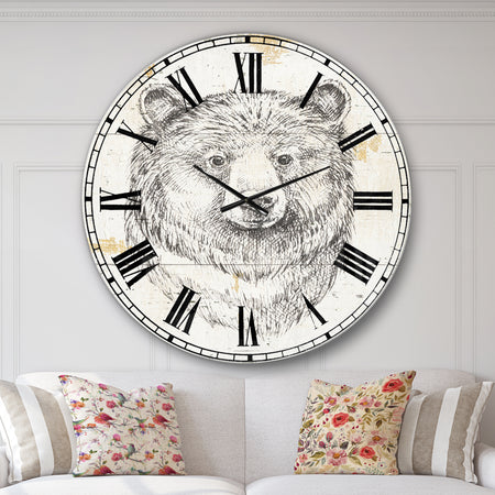 Bear Wild and Beautiful IV - Wildlife Animal Large Wall CLock