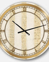 Gold Glam Stipes Pattern - Modern Glam Wall CLock