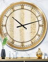 Gold Glam Stipes Pattern - Modern Glam Wall CLock