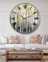 Golden Birch Forest I - Landscapes Large Wall CLock