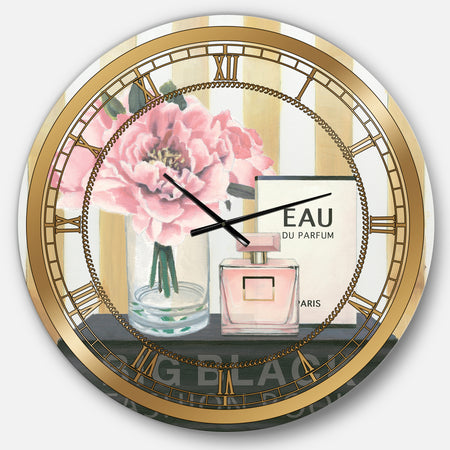 Glam & Fashion Parfum Boudoir III - Posh & Luxe Large Wall CLock