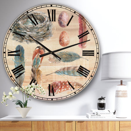 Feathers Cottage Family  - Farmhouse Wall CLock