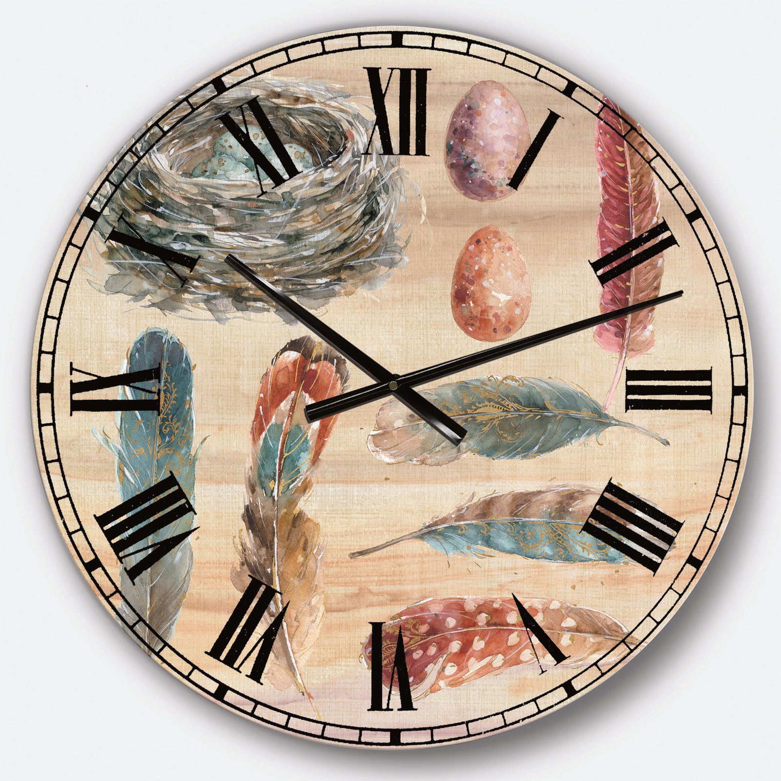 Feathers Cottage Family  - Farmhouse Wall CLock