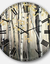 Golden Birch Forest IV - Cabin & Lodge Wall CLock