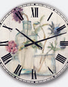 Blossoms on Birch Cottage Bouquet II - Farmhouse Large Wall CLock