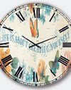 Butterfly Bloom lovely Quote - Farmhouse Large Wall CLock