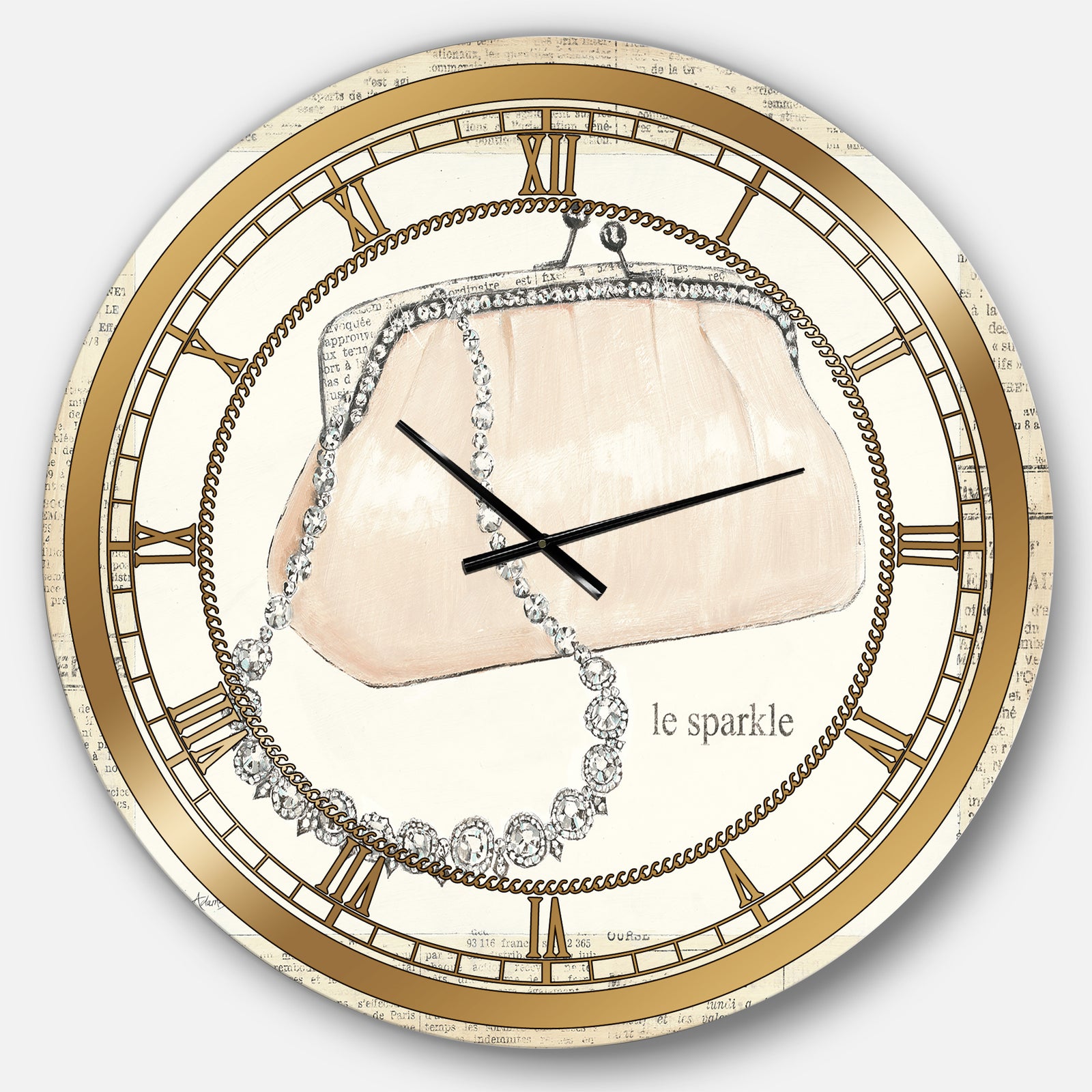 Chic Galm Closet II - Glam Large Wall CLock