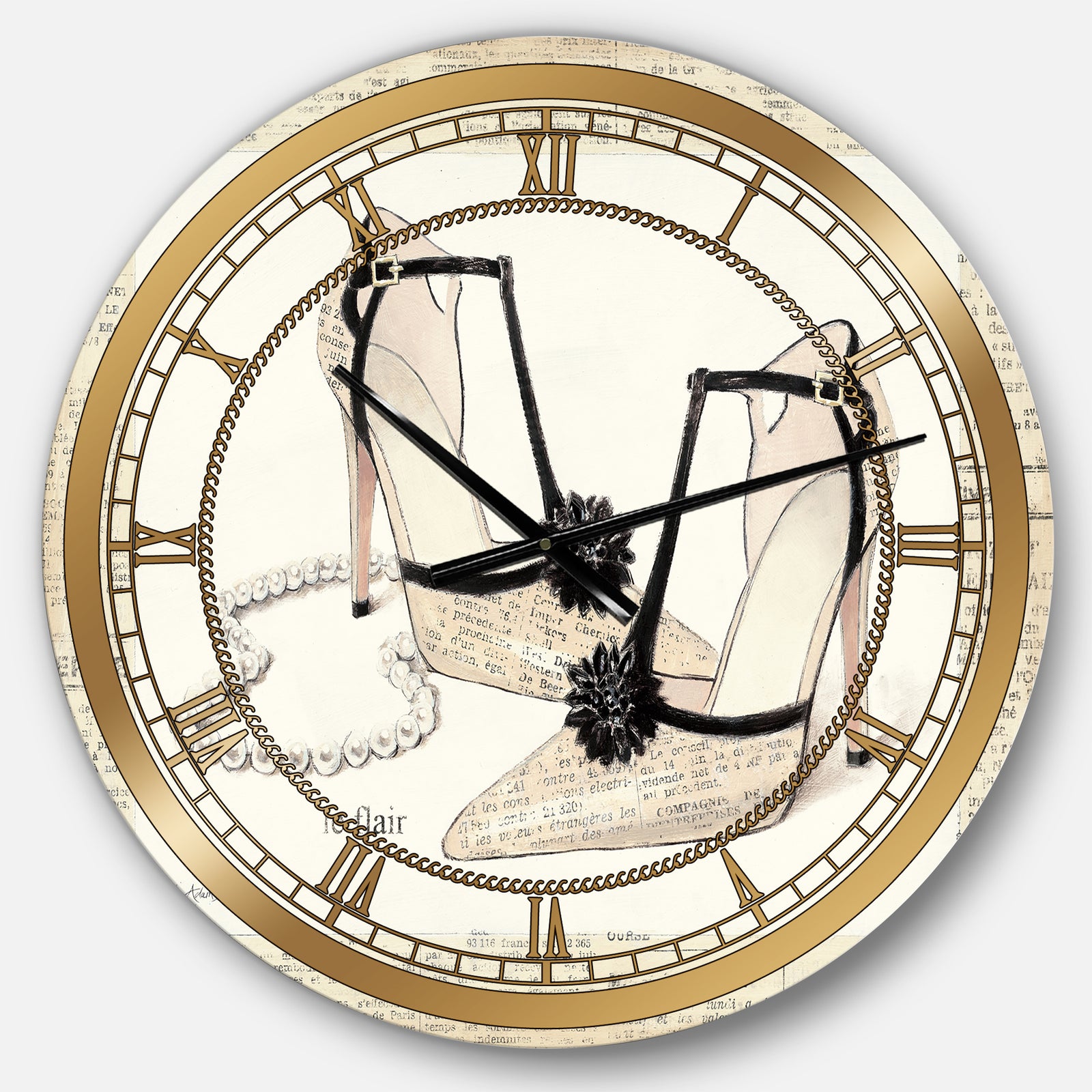 Chic Galm Closet III - Glam Large Wall CLock
