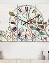 Rainbow Coloured Vines And Flowers - Cottage 3 Panels Large Wall CLock