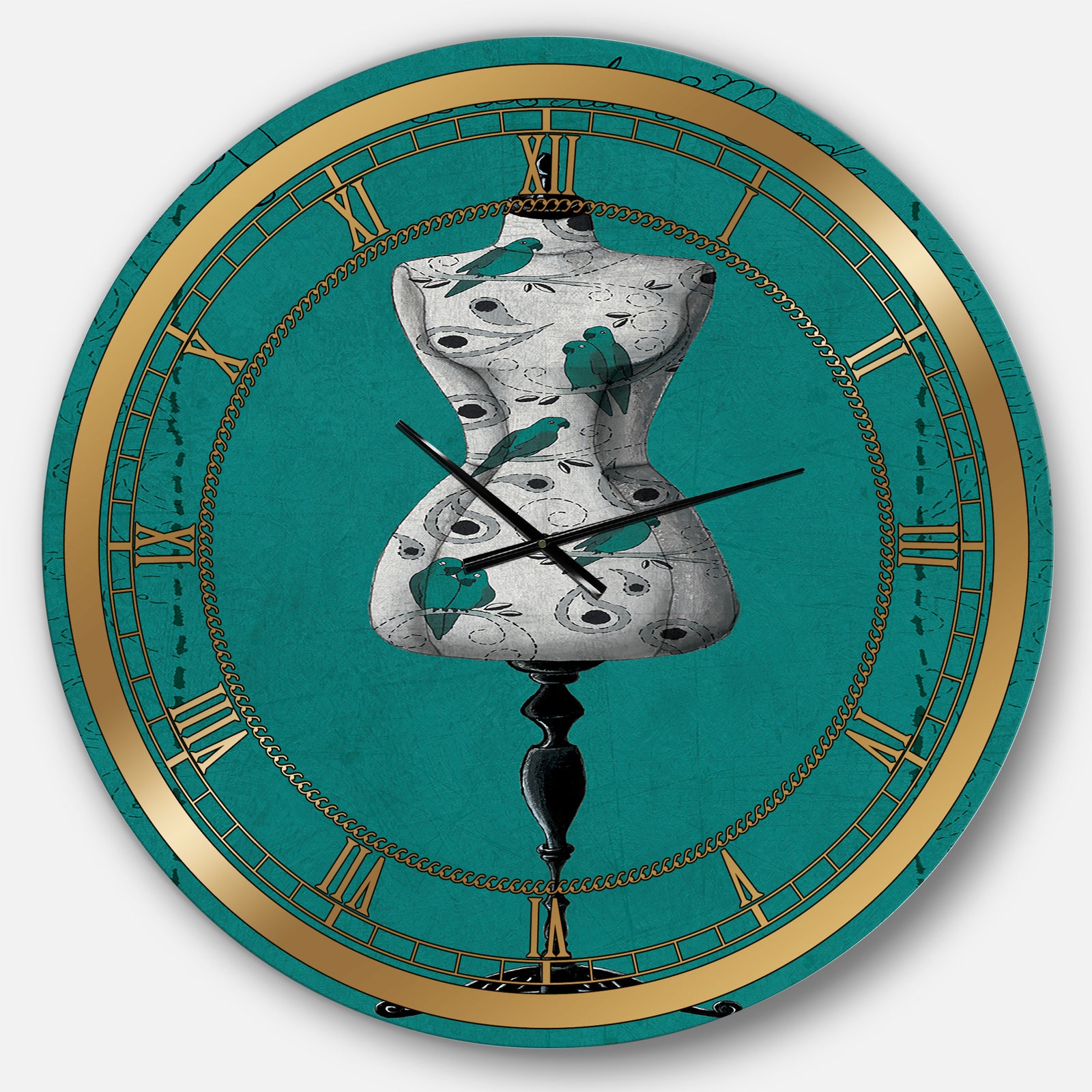 French Couture IV - Glam Large Wall CLock