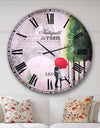 Paris Romance Couples III - French Country Oversized Wall CLock