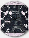 Paris Vintage Collage II - French Country Wall CLock