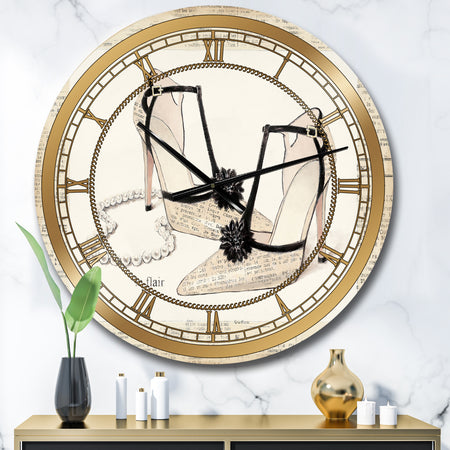 Glamorous Black Diamond Stiletto II - Glam Wall CLock