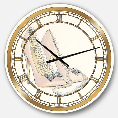 Glamorous Black Diamond Stiletto II - Glam Large Wall CLock