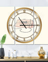 Glamorous Sparkle Purse II - Glam 3 Panels Large Wall CLock