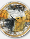 Abstract Composition of Glamorous Yellow and Black - Glam Wall CLock