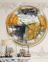 Abstract Composition of Glamorous Yellow and Black - Glam Wall CLock