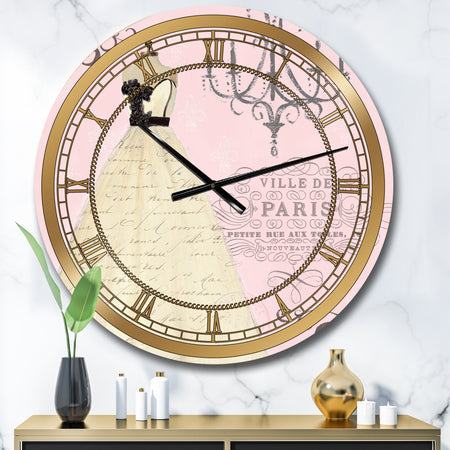 French chandeliers Couture II - Glam Large Wall CLock