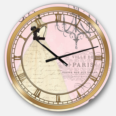 French chandeliers Couture II - Glam Large Wall CLock