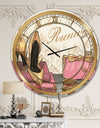 Gold Fabulous Life Style I - Glam Large Wall CLock