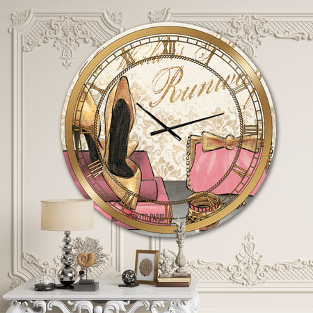 Gold Fabulous Life Style I - Glam Large Wall CLock