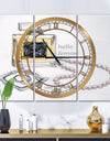 Perfume Glam Bathroom I - Glam 3 Panels Oversized Wall CLock