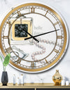 Perfume Glam Bathroom I - Glam Oversized Wall CLock