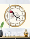 Lovely Glamorous Parfum - Glam 3 Panels Oversized Wall CLock