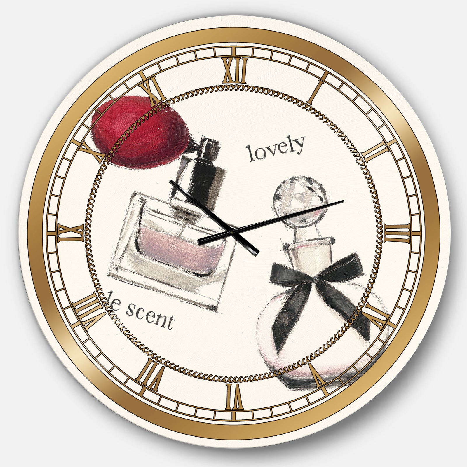 Lovely Glamorous Parfum  - Glam Oversized Wall CLock
