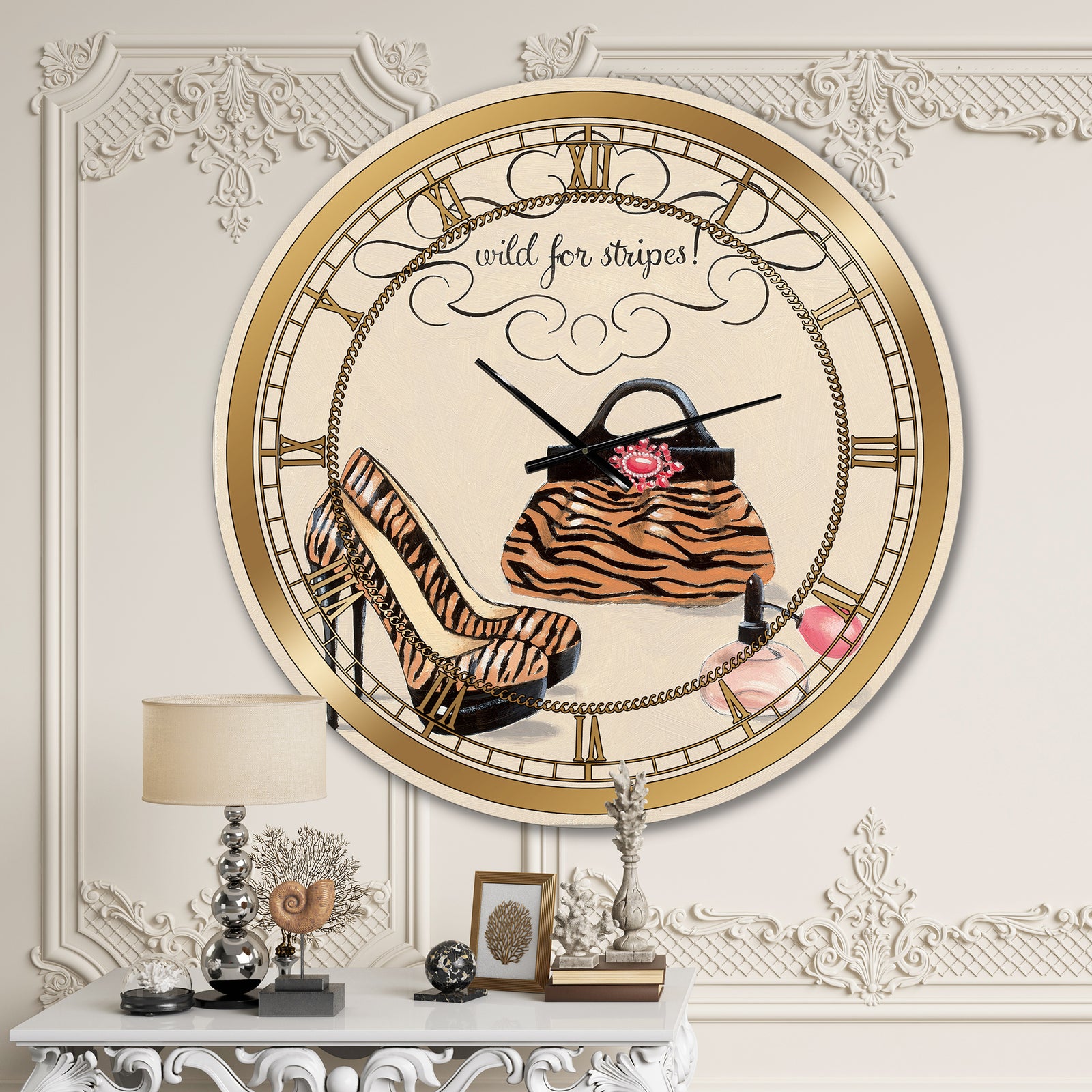 Glam fashion handbags I - Glam Large Wall CLock