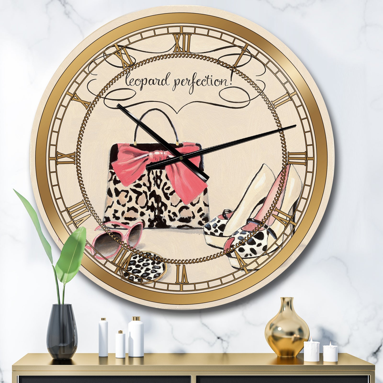 Glam fashion handbags II - Glam Large Wall CLock