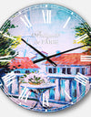 Paris Eiffel Tower - Landscape Large Wall CLock