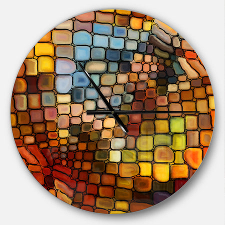 Dreaming of Stained Glass - Large Modern Wall CLock