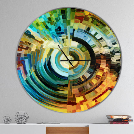Paths of Stained Glass - Oversized Modern Wall CLock
