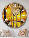 Empty Autumn Street - Landscape Wall CLock