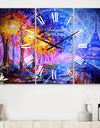 View of Paris Eiffel Tower - Cottage 3 Panels Oversized Wall CLock