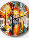 Street in Autumn - Landscape Wall CLock