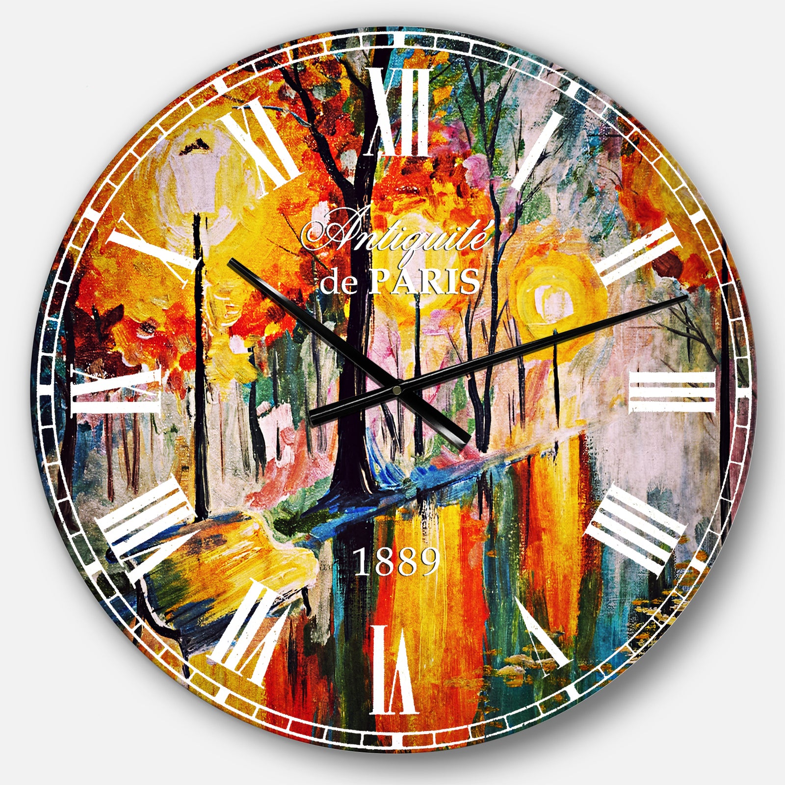 Street in Autumn - Landscape Wall CLock