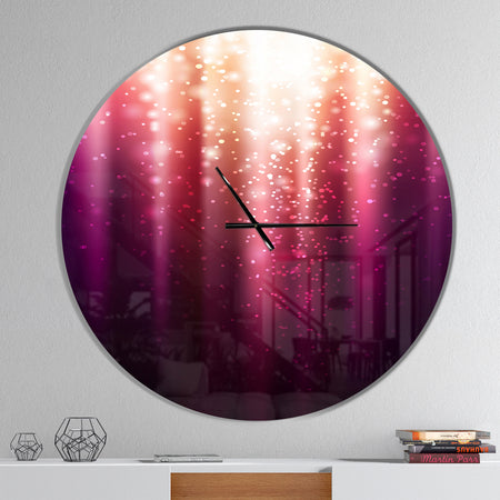 Purple with Magic Light - Oversized Modern Wall CLock