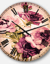 Bunch of Purple Flowers - Floral Large Wall CLock