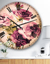 Bunch of Purple Flowers - Floral Large Wall CLock