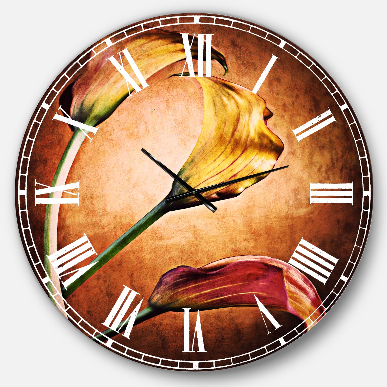 Zantedeschia Aethiopica - Floral Large Wall CLock