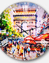 Arc d Triomphe Paris - Cityscape Large Wall CLock