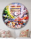 Arc d Triomphe Paris - Cityscape Large Wall CLock